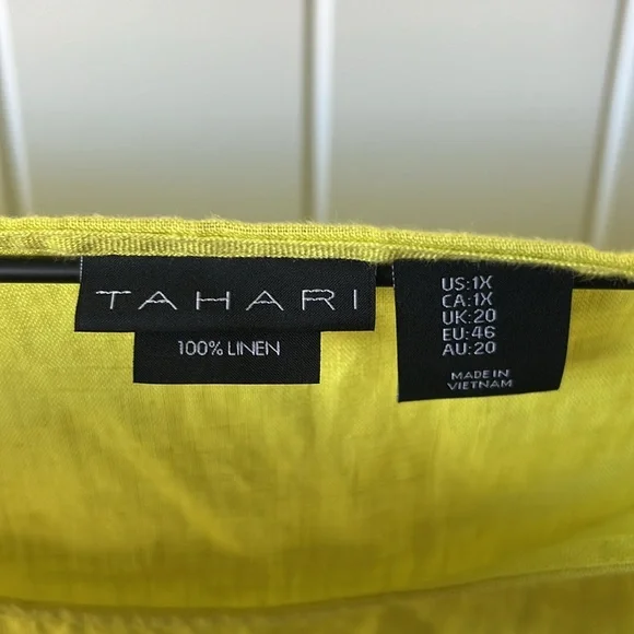Tahari 100% linen Blouse - Picture 4 of 5